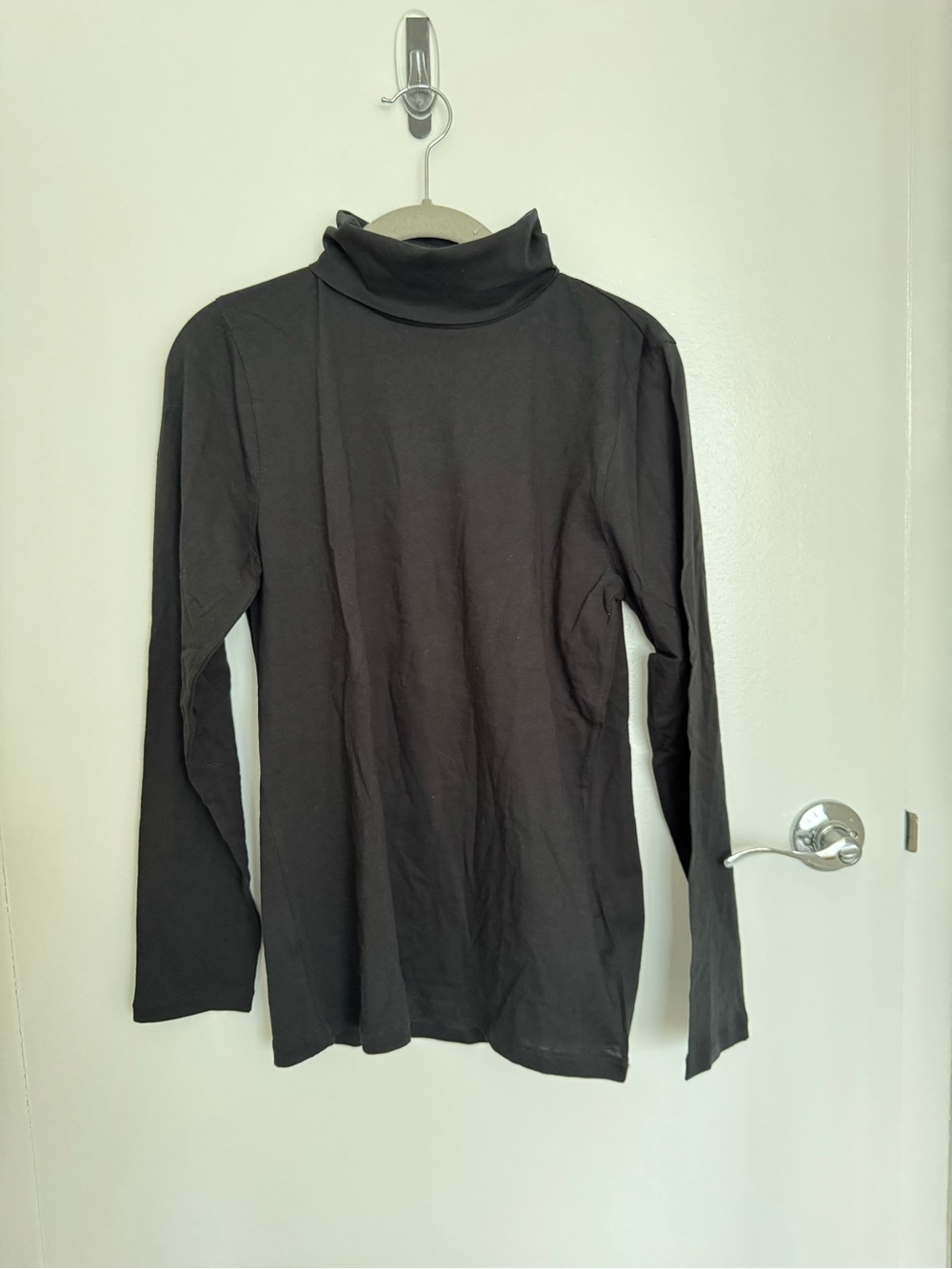 J. Crew Black Long-Sleeve Turtleneck Top